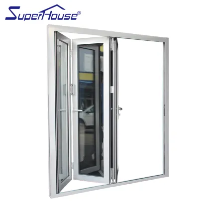 Hurricane Rated Luxury Exterior Fold Door Patio Folding Balcony French Window Systems