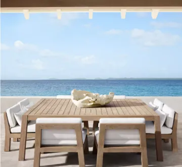 Luxury Modern Outdoor Wooden Teak Dining Chair Set