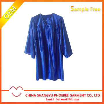 shiny high quality children graduation gown for kids
