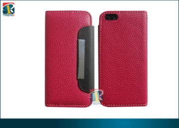 Red, Pink, Blue, White, Orange Iphone 5 Wallet Litchi Leather Pouch Case With Card Slot