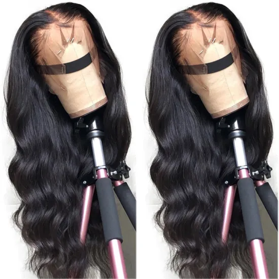 13*4 Body Wave Glueless Swiss Lace Frontal Wigs Raw Indian Human Hair Lace Wigs Virgin Cuticle Aligned Body Wave Lace Front Wig