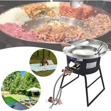 Quemador de propano de fiesta al aire libre con comal