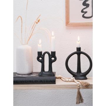 Black Iron Candle Holder