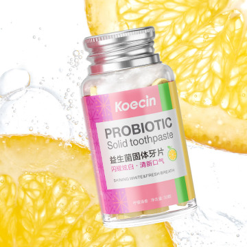 OEM Logo: Eco-Friendly, Fluoride-Free, Biodegradable, Natural, Organic Teeth Whitening Toothpaste Tablets with Hydroxyapatite