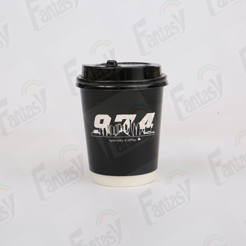 Custom Double Wall Paper Cups 8oz 12oz double wall PE coated paper cups Supplier