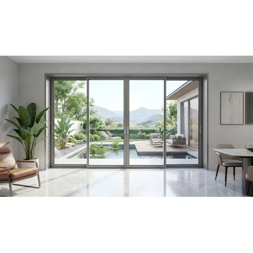 Resistência panorâmico do vento forte da porta de vidro deslizante