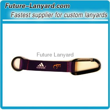 Cool keychain short lanyards with rubber ring