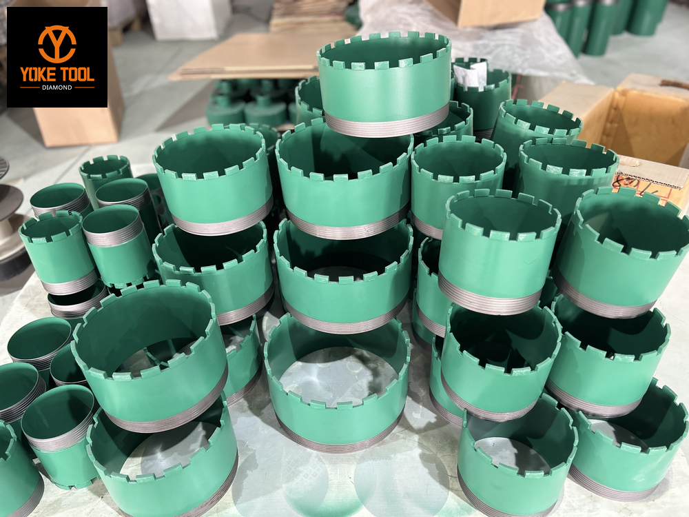 Assembly Three Section Diamond Core Bits Drill Head,Tube and Coupling (7)