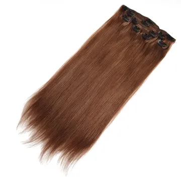X-TRESS Clip In Hair Extensions Remy Human Hair for Women Silky Straight Human Hair Extensions