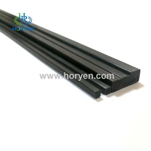 Pultruded Tube And Rod High strength pultruded solid carbon fiber square rod Factory