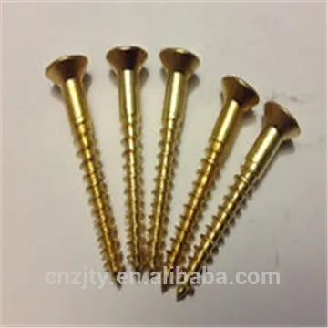 Flat head Decorative Copper Wood screws long wood screws
