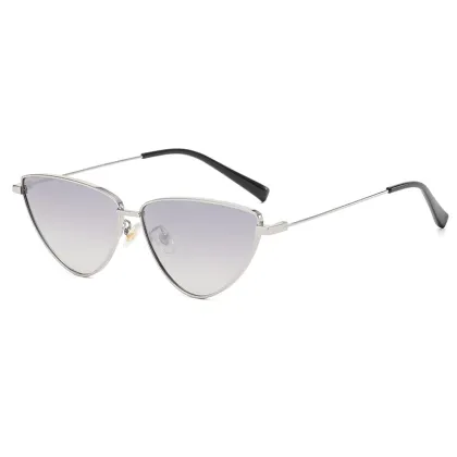 Vintage Cateye Sun Glasses - Retro Small Metal Frame Sunglasses for Women