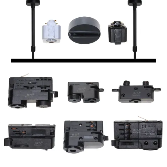 LEDEAST 3 Circuit Power Connector for Line Track Lights - 4 Wire 3 Phase Adapter