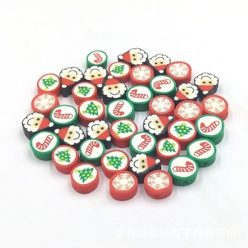 Christmas design cheap decorative clay beads jewelry making