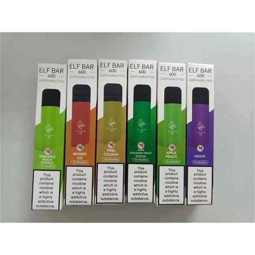 Elf Bar 600 Puffs Pod dùng một lần tất cả các hương vị