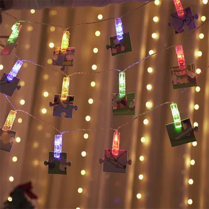 DIY Card Photo Clip String Lights LED Fairy Lights for Christmas Bedroom Decor