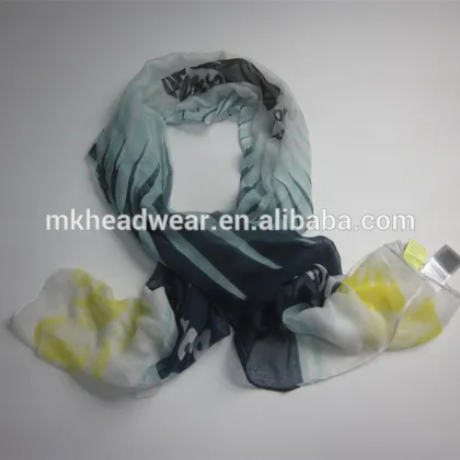 women world cup printed soft touch voile shawl