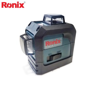 Ronix 360 Degree Cross Line Laser Level 3D Instrumento para pegar la pared 12 líneas Green Beam Modelo RH-9536