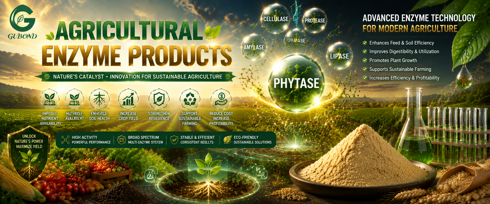 Agricultural enzyme products