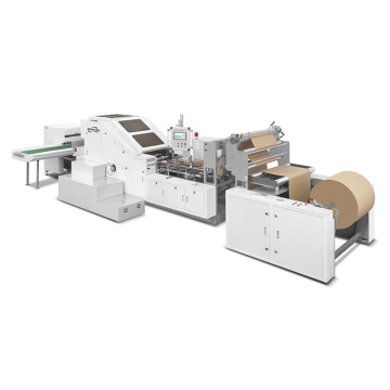 Halb automatisch quadratisch unten Lebensmittelpackung Kraftpapier Einkaufstüte produzieren Blechausfügterpapierbeutel Herstellung Maschine