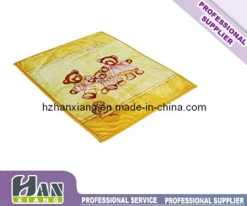 OEM Blanket Exporter Raschel Polyester Blanket Bed-Cover or Travel Blanket (hx-818)