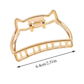 Vintage Metal Hair Claws Crab Cat Ears Hair Clips Hairpins Barrettes Women Fashion Hair Accessories Styling Tools Cute Headwear