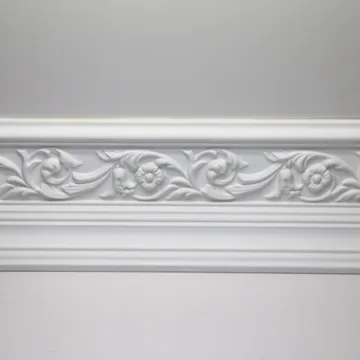 Fireproof White Foam PU Moulding Decorative Ceiling Cornice for Hotel, Restaurant, and Office Interior Decor
