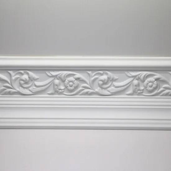 Fireproof White Foam PU Moulding Decorative Ceiling Cornice for Hotel, Restaurant, and Office Interior Decor