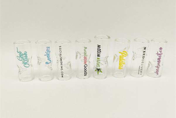 Custom Logo Clear Round Glass Tips