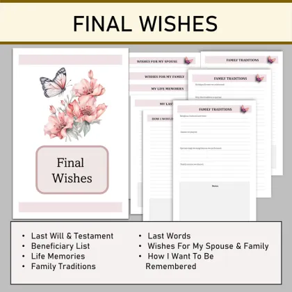 Wholesale Butterfly Floral Print End-of-life Planner Notebook