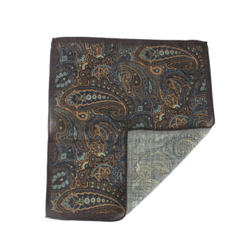 Dacheng Wholesale 100% Wool Paisley Print Pocket Square For Men