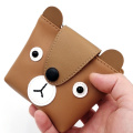 Porta-moedas de PU com urso de desenho animado personalizado