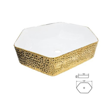 New Design Ceramic High Quality Gold Wash Basin