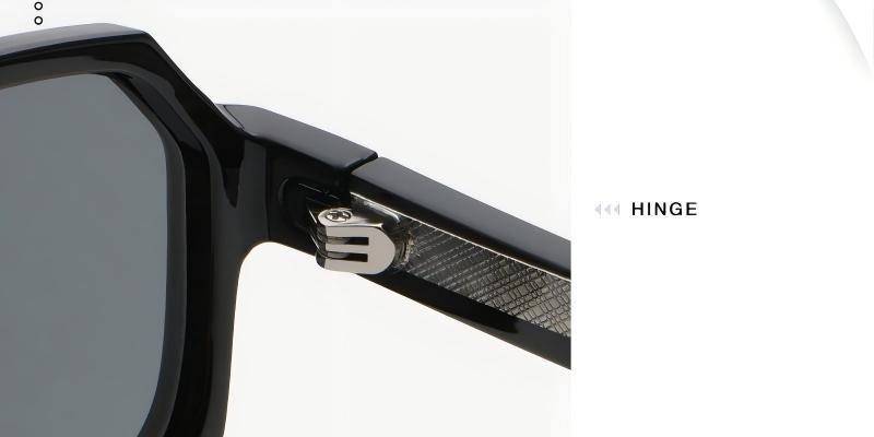 Retro Polygon Double Bridge Pilot Sunglasse ME2148-Hinge