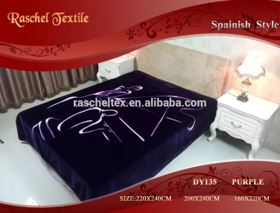 100% Polyester Spainish design Supersoft Mink Blanket Factory China
