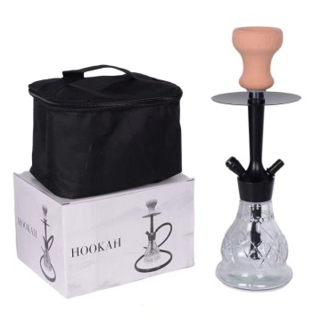 도매 휴대용 알루미늄 유리 Shisha 꽃병 : 작은 여행용 자동차 물 담뱃대 세트 가방