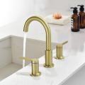 SHAMANDA Brushed Golden Rotating Bathroom Faucet