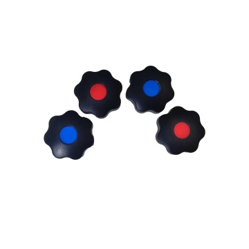 Seven Star Black Plastic Knob with Brass or Stainless Steel Thread for Machine Parts
