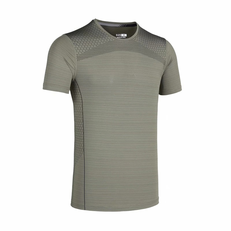 Men Short Sleeve Running Training Tights T Shirt