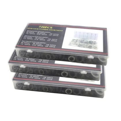 SYD-1043: Comprehensive 720PCS Spring Steel Star Lock Washer Set
