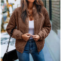 Women's Bomber Jacket Corduroy Ribbed