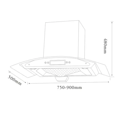 Painted Black Industrial Range Hood