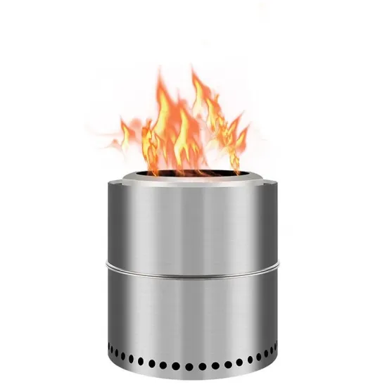 Smokeless Fire Pit with Stand Portable Fire Pit Stainless Steel for Wood Burning and Low Smoke Great Camping Stove