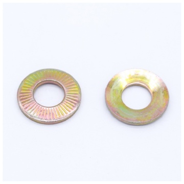 Yellow Zinc Plated Serrated Conical Lock Washer