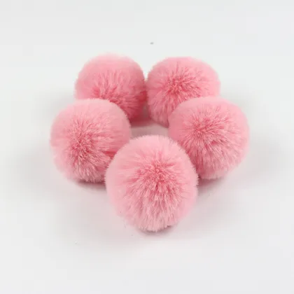 Colorful Faux Rabbit Fur Comfortable Pompom Ball