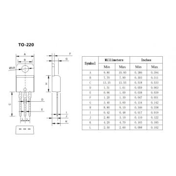 TO-220 BTA216-800B triac series is suitable for general purpose AC switching