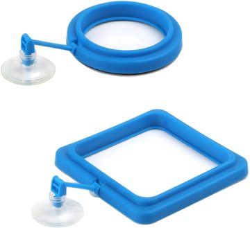Square Fish Tank Towels Fish Safe Floating Food Feeder Circle  Fish Feeding Ring