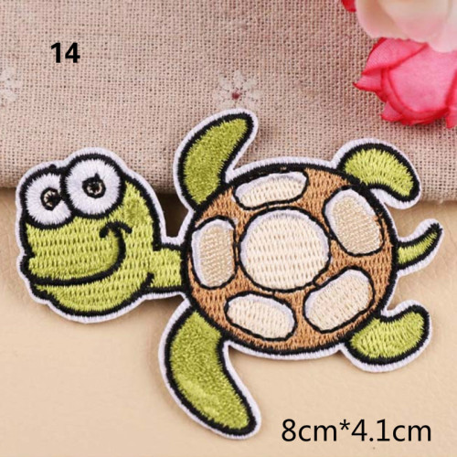 Vis schildpad Cartoon zeedieren geborduurde patches