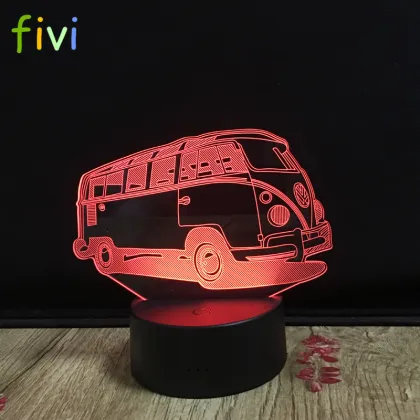 7 Colors 3D Visual Illusion Lamp
