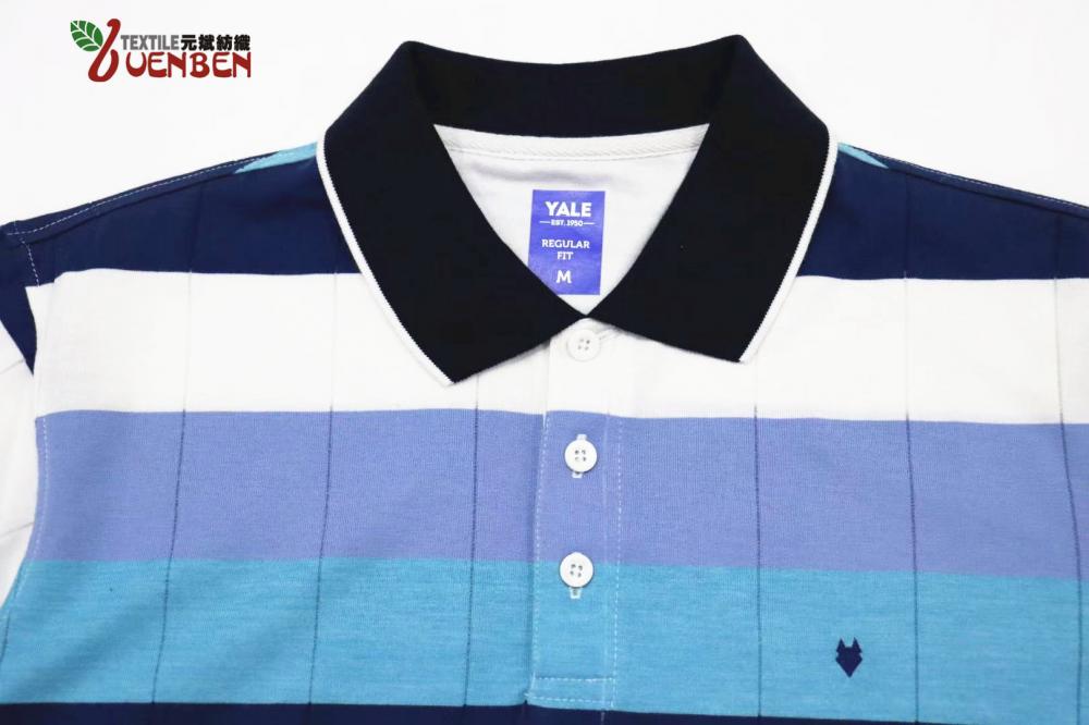 65%Poly 35%Cotton YD Stripe Drop Needle Short Sleeve